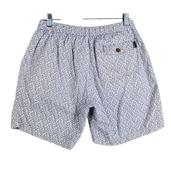 Vtg Chubbies Shorts Boating Marine Men L 28-32 x7 White Blue Vacation Beach USA - Picture 12 of 12